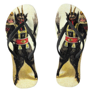 Wied Krampus Scary Demon Holiday Kerstmis Teenslippers