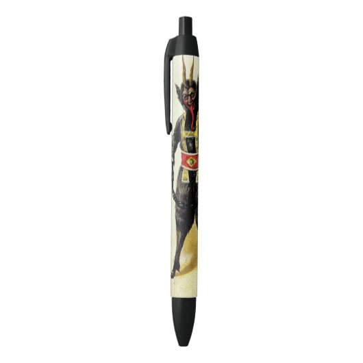 Wied Krampus Scary Demon Holiday Kerstmis Zwarte Inkt Pen (Top (Verticaal))