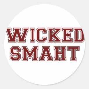 Wied Smart (Smaht) College Boston Ronde Sticker