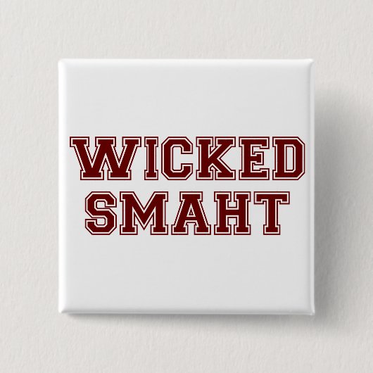 Wied Smart (Smaht) College Boston Vierkante Button 5,1 Cm (Voorkant)