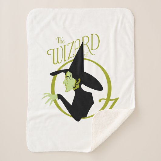 Wied Witch™ The Wizard of Oz™ Logo Sherpa Deken (Voorkant)