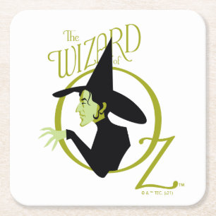 Wied Witch™ The Wizard of Oz™ Logo Vierkante Kartonnen Onderzetter