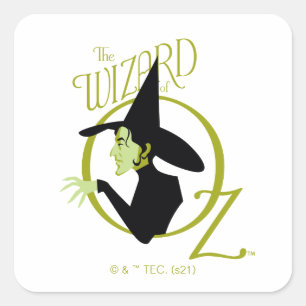 Wied Witch™ The Wizard of Oz™ Logo Vierkante Sticker