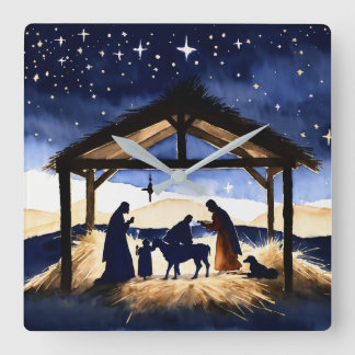 Wieg design wandklok vierkante klok