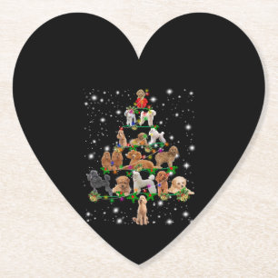 Wieg kerstboom met vlieglicht kartonnen onderzetters