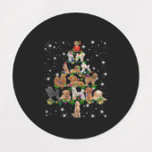Wieg kerstboom met vlieglicht labels (Design 1)