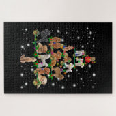 Wieg kerstboom met vlieglicht legpuzzel (Horizontaal)