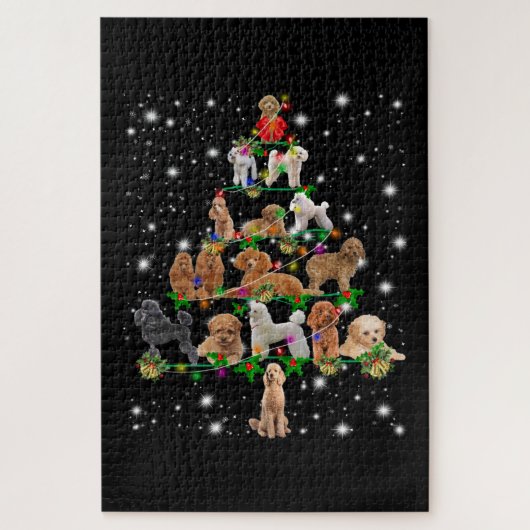 Wieg kerstboom met vlieglicht legpuzzel (Verticaal)