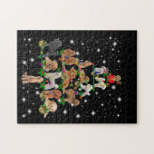 Wieg kerstboom met vlieglicht legpuzzel (Horizontaal)