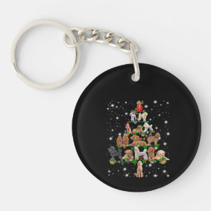 Wieg kerstboom met vlieglicht sleutelhanger