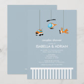 Wieg mobiele Baby shower Kaart (Voorkant / Achterkant)