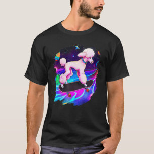 Wieg skateboarden in Vintage voor externe ruimtere T-shirt