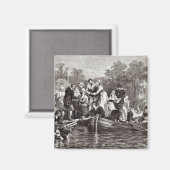 Wiegen voor de kolonisten in Jamestown Magneet (Voorkant / Achterkant)