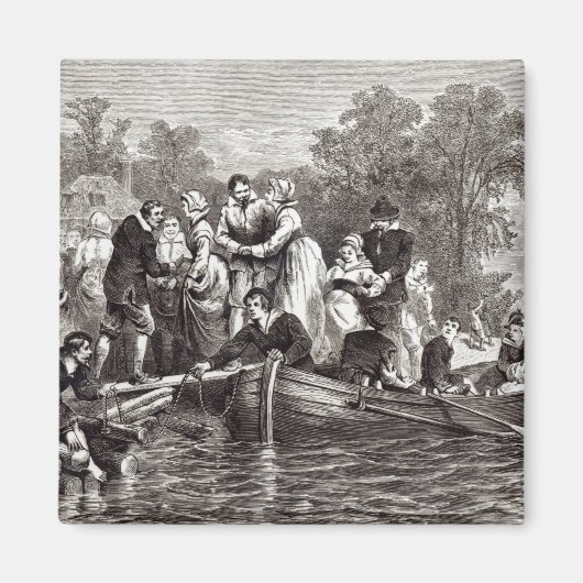 Wiegen voor de kolonisten in Jamestown Magneet (Voorkant)