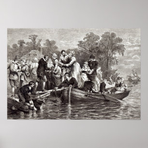 Wiegen voor de kolonisten in Jamestown Poster
