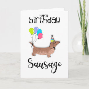 wiegje voor fijne verjaardagsworst kaart