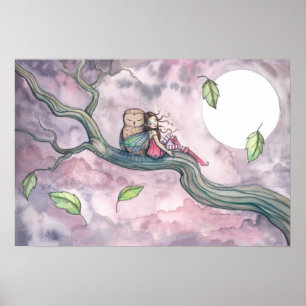 Wieglied op de Wind Fee en Uil Poster