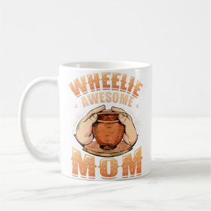 Wiel Awesome Moeder Klei Keramiek Kunstenaar Vrouw Koffiemok