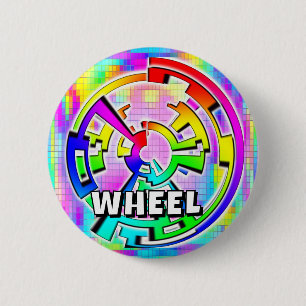 Wiel (je kunt de woorden veranderen) ronde button 5,7 cm