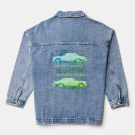  wiel, tijdloze sensatie – Retro Car & Motor Denim Jacket