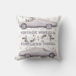  wiel, tijdloze sensatie – Retro Car & Motor Kussen