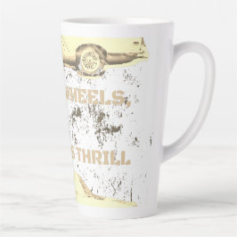  wiel, tijdloze sensatie – Retro Car & Motor Latte Mok