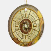 Wiel van de jaarrondenversiering keramisch ornament (Links)