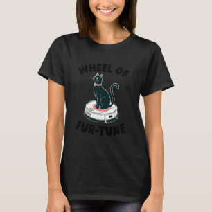 Wiel van Fur-Tune Kat Grappen Robot Stofzuiger Ca T-shirt