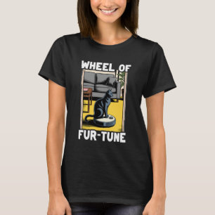 Wiel van Fur-Tune Kat Op Robot Stofzuiger Kat T-shirt
