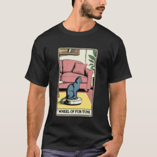 Wiel van Fur-Tune Robotstofzuiger Funny Tarot T-shirt