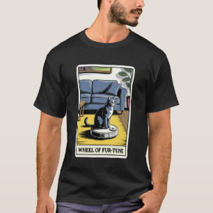 Wiel van Fur-Tune Robotstofzuiger Funny Tarot T-shirt