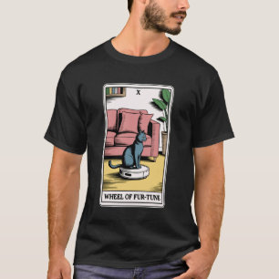 Wiel van Fur-Tune Robotstofzuiger Funny Tarot T-shirt