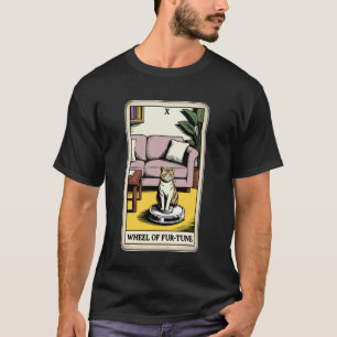 Wiel van Fur-Tune Robotstofzuiger Funny Tarot T-shirt