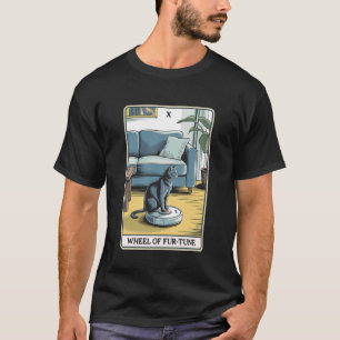 Wiel van Fur-Tune Robotstofzuiger Funny Tarot T-shirt