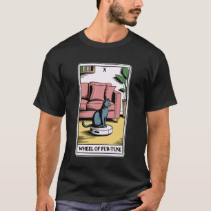 Wiel van Fur-Tune Robotstofzuiger Funny Tarot T-shirt