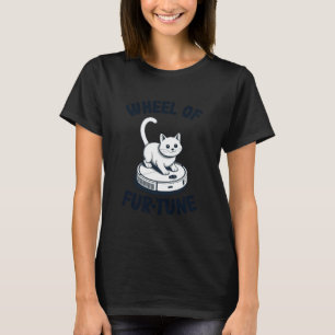 Wiel van Fur-Tune Robotstofzuiger Grappige Kat 3 T-shirt