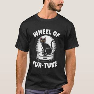 Wiel van Fur-Tune Robotstofzuiger Grappige Kat 4 T-shirt
