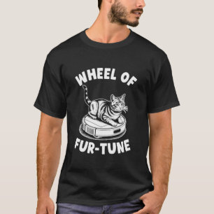 Wiel van Fur-Tune Robotstofzuiger Grappige Kat 4 T-shirt