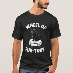 Wiel van Fur-Tune Robotstofzuiger Grappige Kat 6 T-shirt