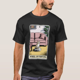 Wiel van het lot robot stofzuiger Funny Tarot T-shirt