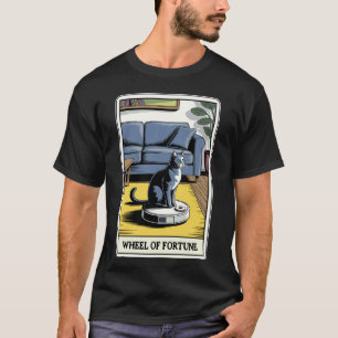Wiel van het lot robot stofzuiger Funny Tarot T-shirt