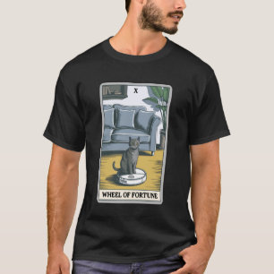 Wiel van het lot Robotstofzuiger Funny Tarot T-shirt