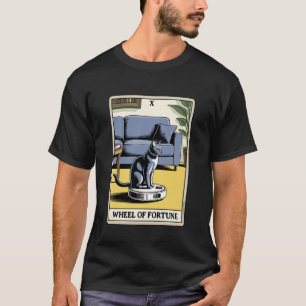 Wiel van het lot Robotstofzuiger Funny Tarot T-shirt