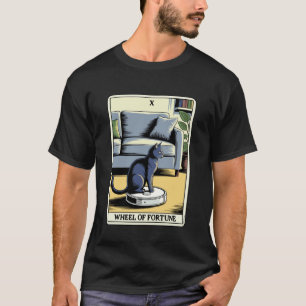 Wiel van het lot Robotstofzuiger Funny Tarot T-shirt