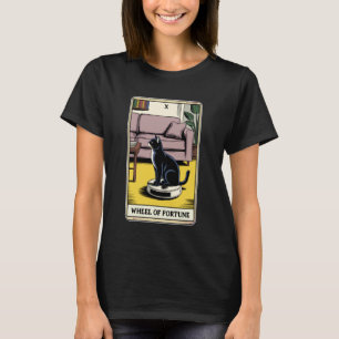 Wiel van het lot Tarotkaart Kat Robot Stofzuiger T-shirt