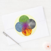 Wiel van het Zijn - Geel Ronde Sticker (Envelop)