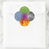 Wiel van het Zijn - Wit Ronde Sticker (Tas)