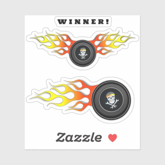 Wiel van Vlammen Mechanisch Sticker (Vel)