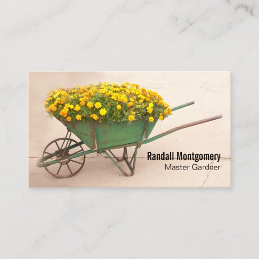 wielbloemen Gardener QR-code Visitekaartje (Voorkant)