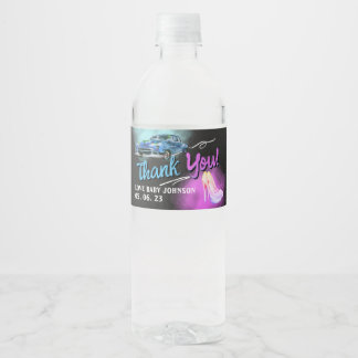 Wielen of hakken Geslacht onthullen Waterfles Etiket